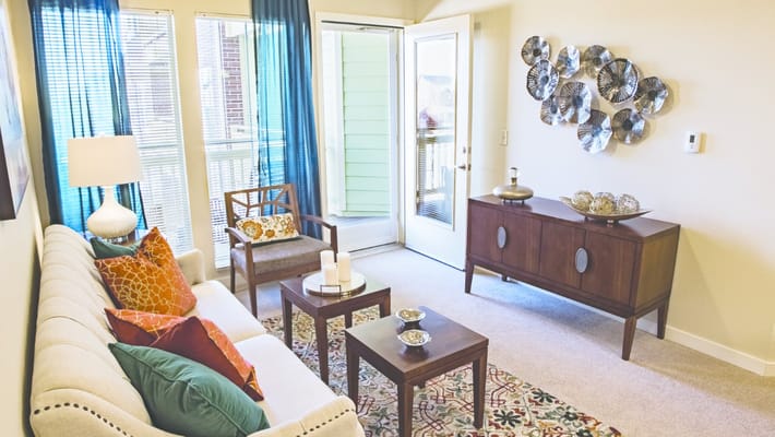 Bright and welcoming living room interior