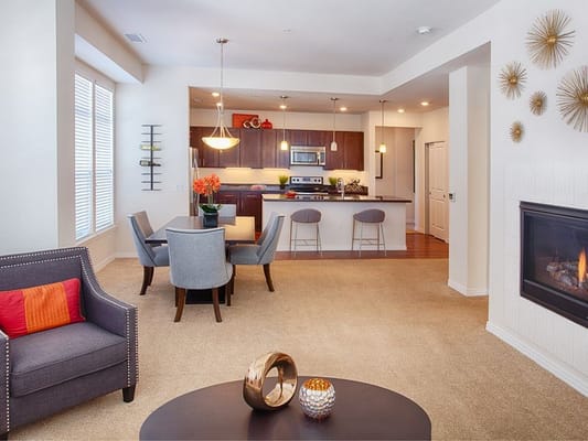 Modern interior of a common living area.