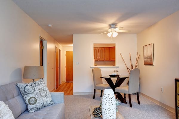 Cozy interior living space with furniture and decor