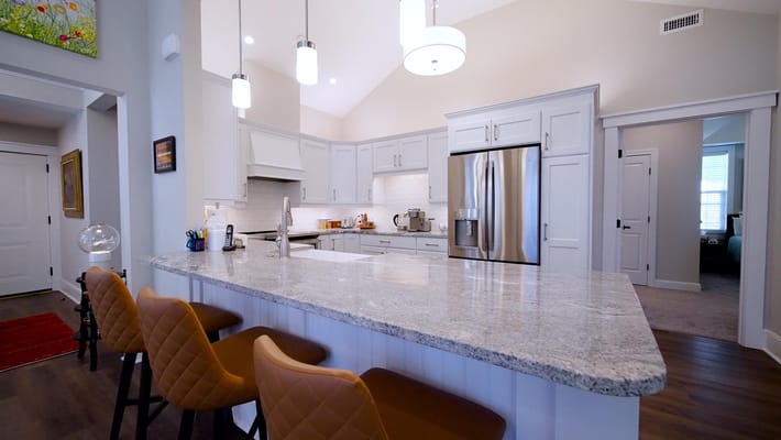 Bright modern kitchen in a senior living facility