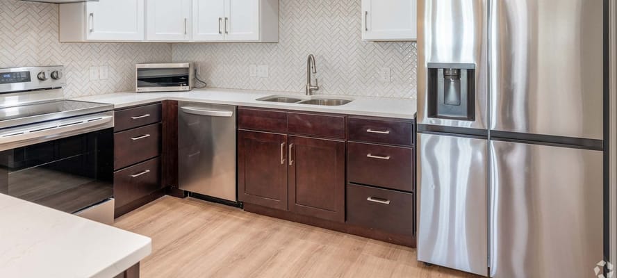 Modern kitchen interior with appliances