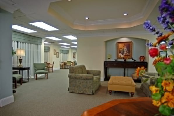 Common area with seating and decor