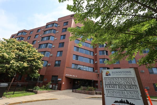 Exterior view of Runnstone Senior Living facility