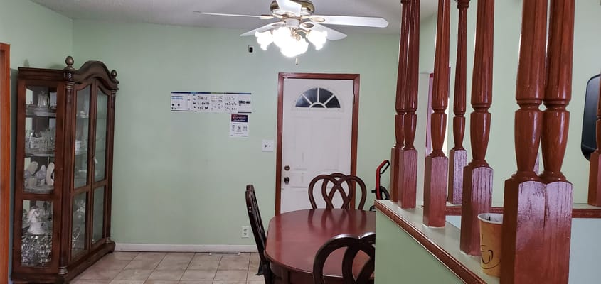 Interior view of a dining area in a facility