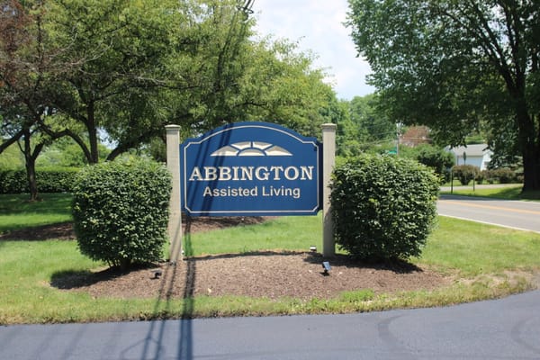 Sign for Abbington Assisted Living facility