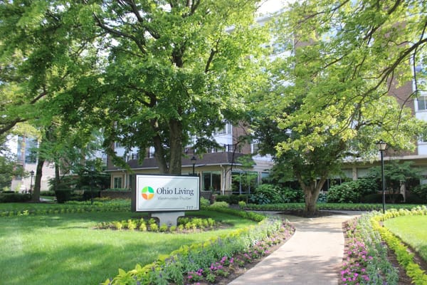 Exterior view of Ohio Living Westminster Thurber with landscaped area