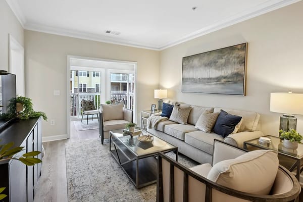 A comfortable interior of a living room