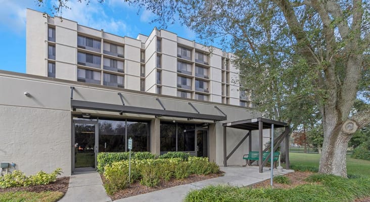Front entrance of Mary Walker Senior Apartments in Tampa, FL