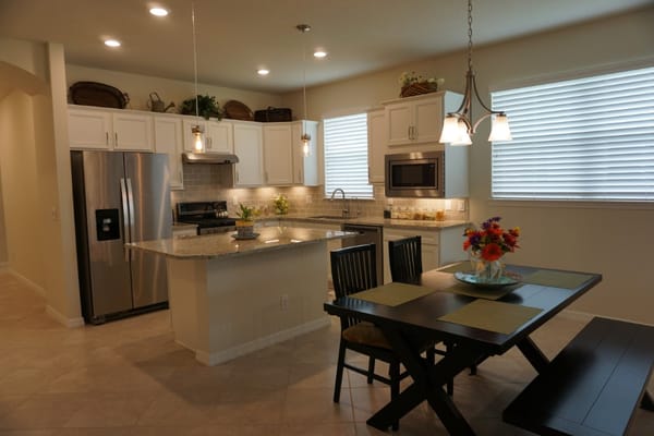 Modern kitchen in a cozy interior space