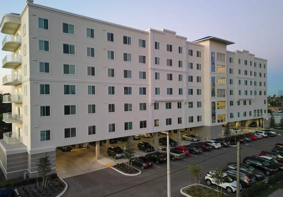 Architectural view of Madison Square Apartments exterior