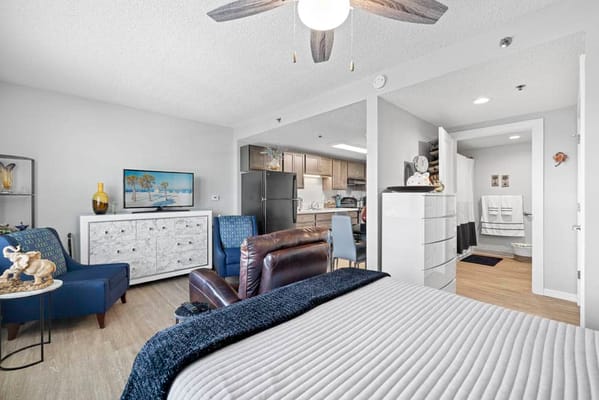 Interior view of a resident room with furniture