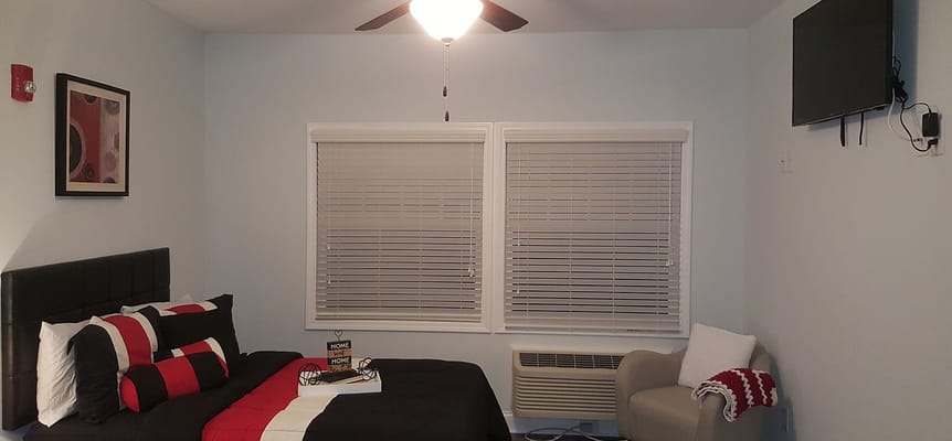Cozy bedroom in a senior living facility