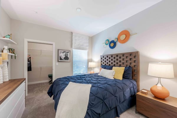 Cozy bedroom in an assisted living facility