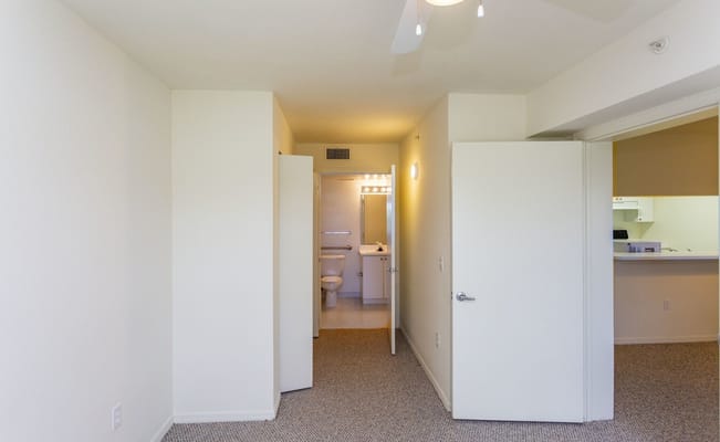 Interior view of a private resident room