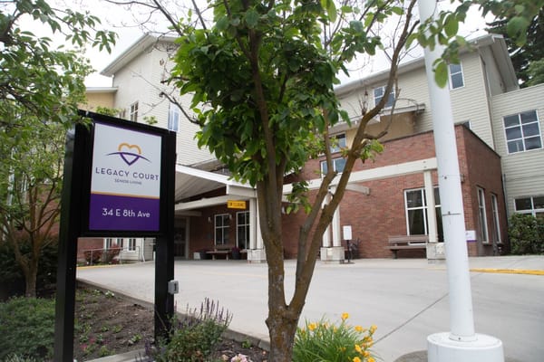 Exterior view of Legacy Court Senior Living facility