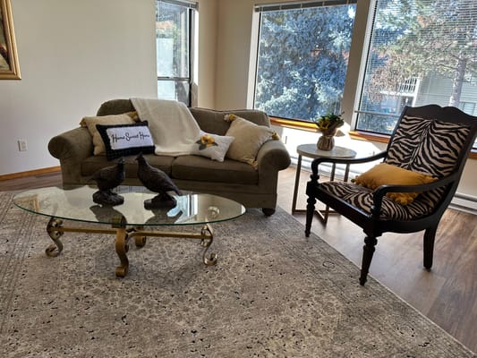 Cozy living room area with comfortable seating