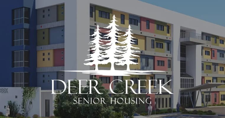 Facility logo with stylized trees