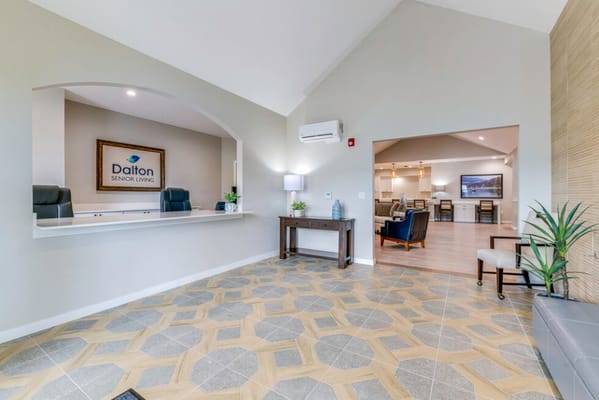 Interior view of the Dalton Senior Living lobby
