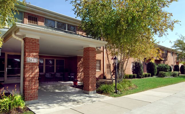 Exterior view of the assisted living facility entrance
