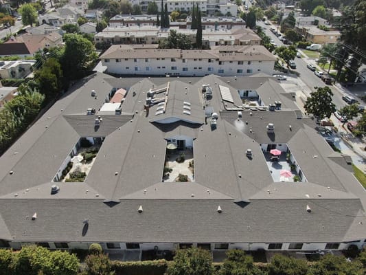 Aerial view of the Glen Park Senior High Rise building
