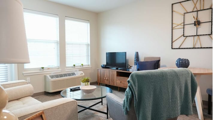 Bright and welcoming interior living space