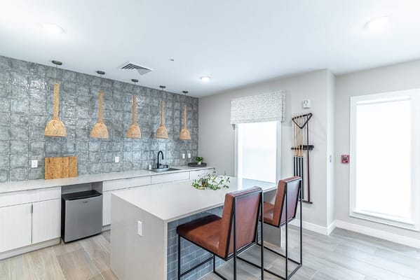 Modern kitchen in a senior living facility