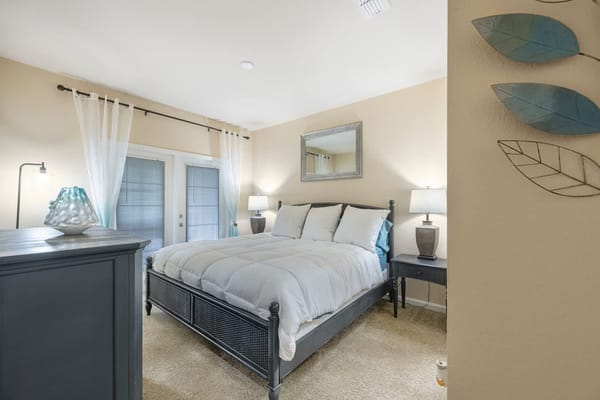 Cozy private resident room with a bed and decor