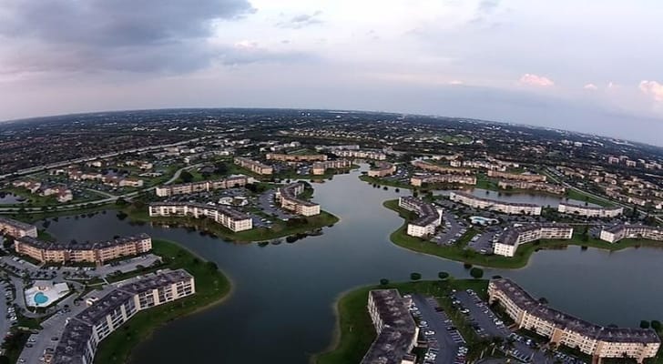 Aerial view of the Century Village at Boca Raton community