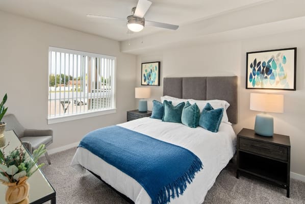 Well-decorated private resident room with modern furnishings