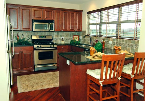 Well-designed kitchen with modern appliances