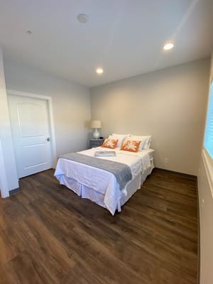 Private bedroom in a senior living facility