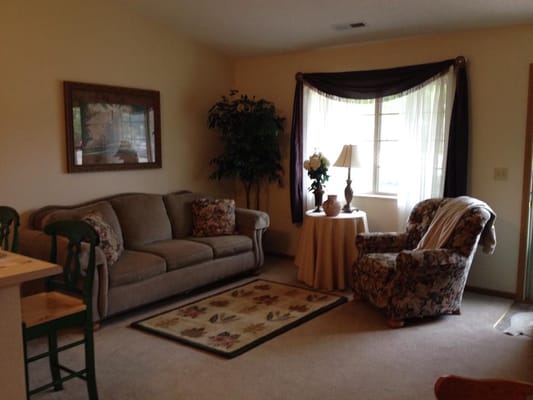 Cozy interior living room with floral decor