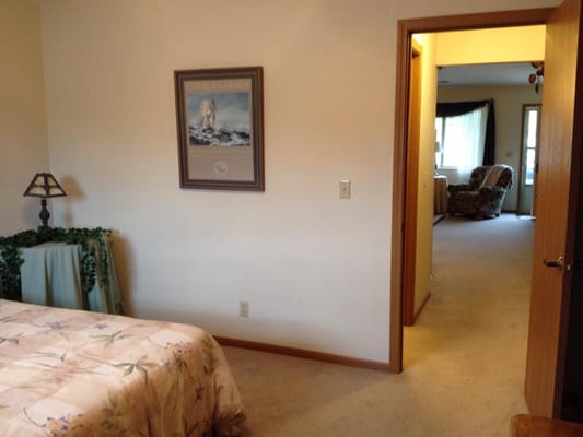 Interior view of a private resident room