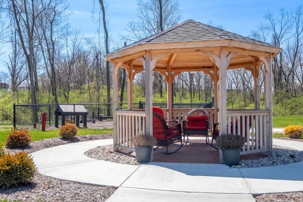 Gazebo in a serene outdoor setting