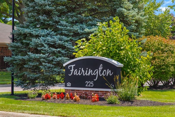 Facility sign at Fairington of Lafayette