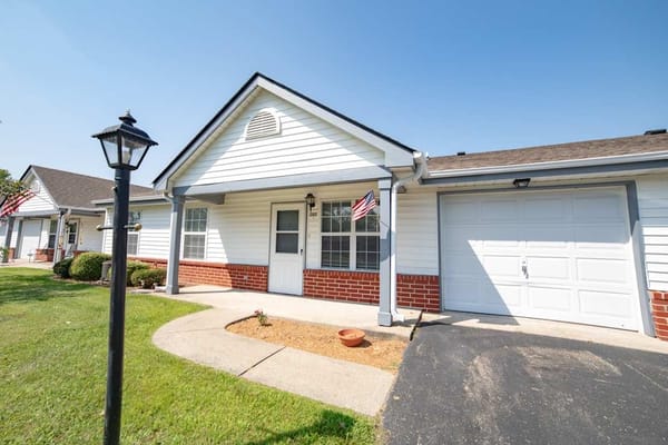 Exterior view of a senior living apartment building