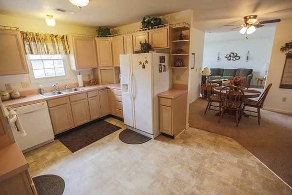 Interior view of a kitchen in the facility