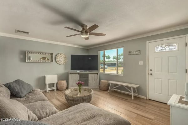 Bright and inviting common area with modern decor