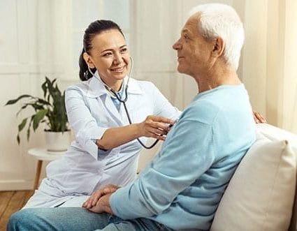 Healthcare professional with a senior resident