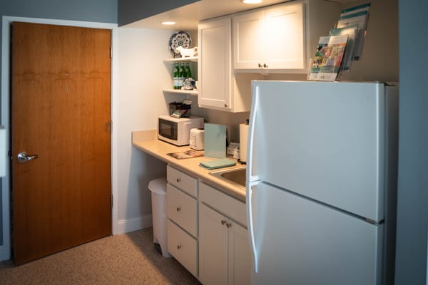 Interior view of a kitchenette in a resident room