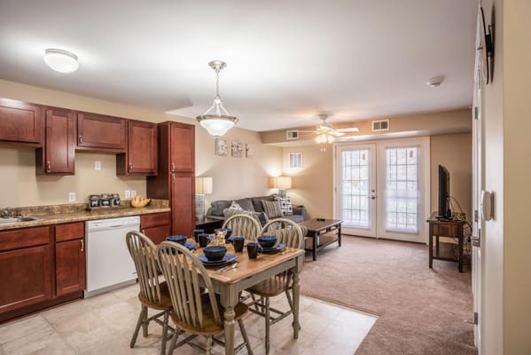 Comfortable interior view of a resident's living space