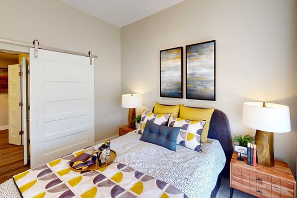 Cozy interior of a resident room with modern decor