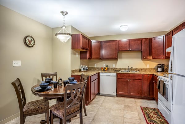 Well-equipped kitchen in a living area