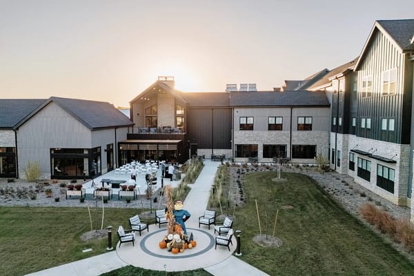 Aerial view of FeatherStone at Hickory Hill with outdoor space