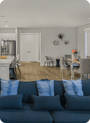 Bright, modern interior of a facility lounge