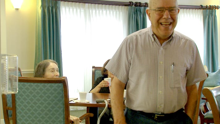 Residents enjoying time together in a common area
