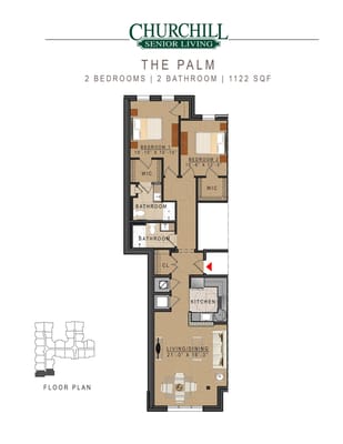 Architectural floor plan for The Palm