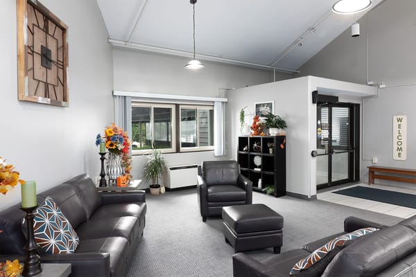 Welcoming lobby area with comfortable seating