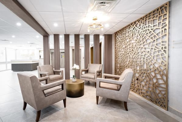 Interior lounge area with comfortable seating