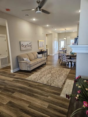 Bright and welcoming interior living space